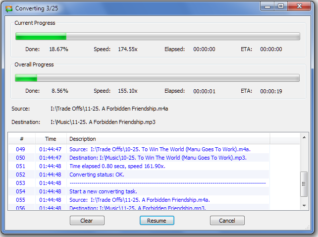 Converting M4A to MP3